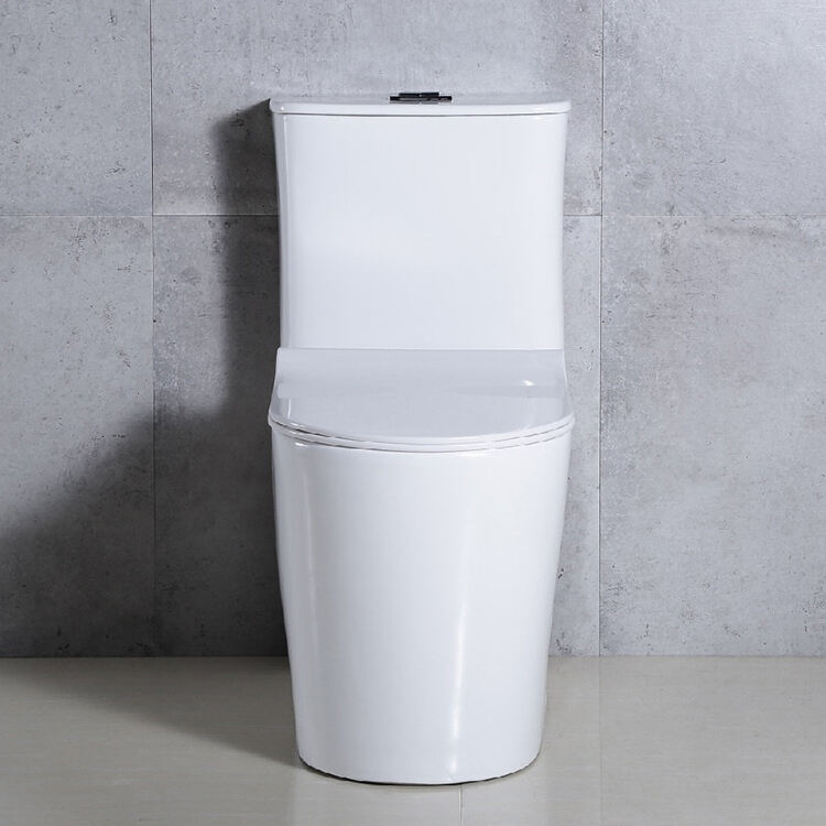 High Quality White Siphonic Wc s-Trap One Piece Ceramic Floor Mounted Water Closet Toilet For Bathroom factory