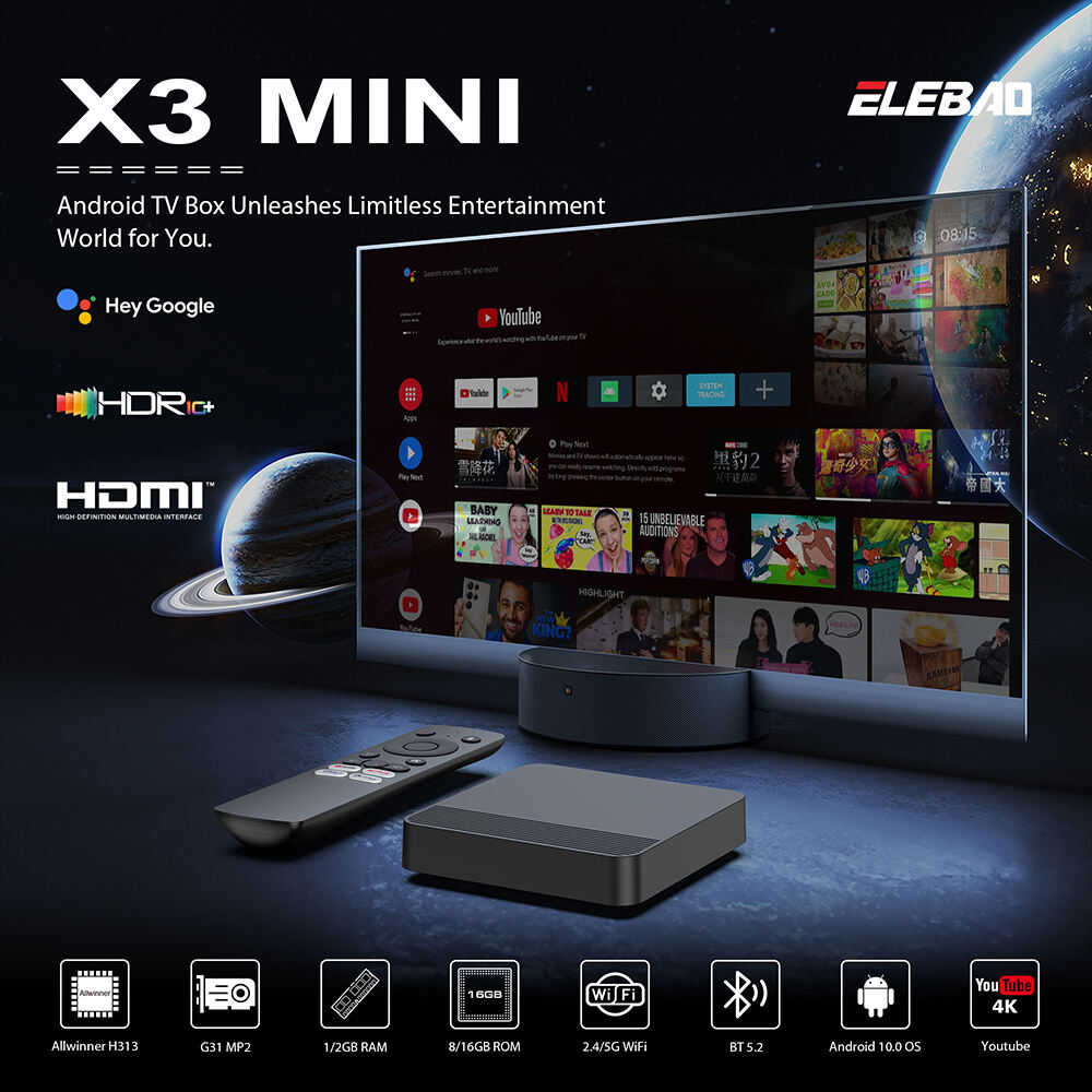 Elebao X3 Mini Android TV Box H313 4K 60FPS H.265 HDR10 2.4/5.8G WiFi Android 10 Set Top Tvbox Smart Android TV Box manufacture