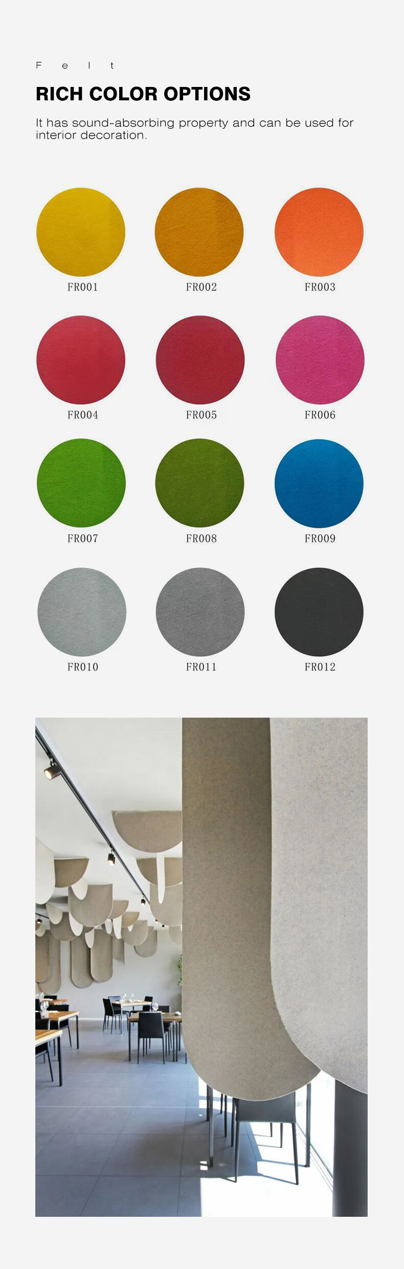 Multi Function Colorful Eco-friendly Good Quality Material Soundproofing Sound Absorbing Felt Softness Micro Fiber Felt manufacture