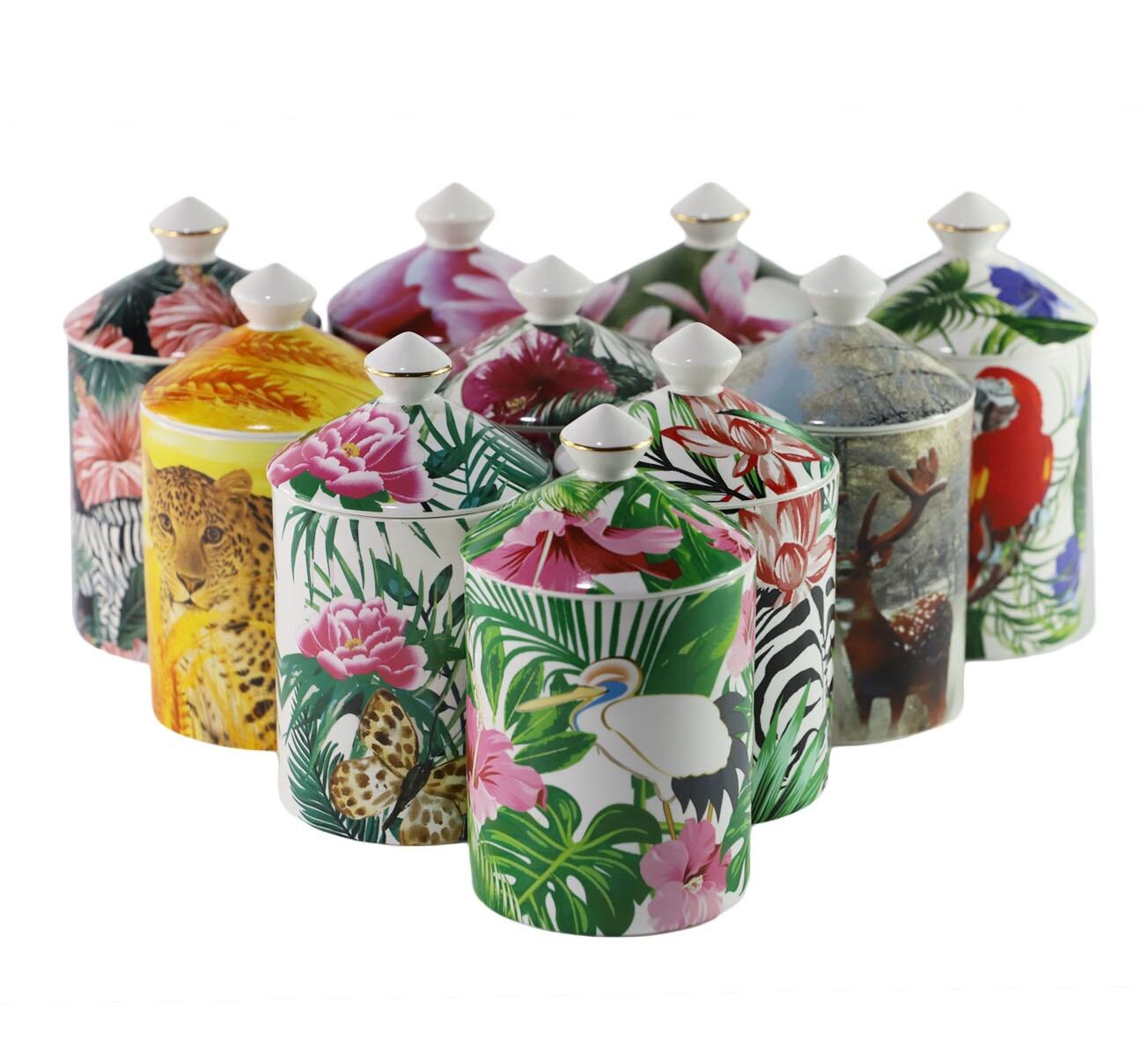 Wholesale Custom Ceramic Candle Vessels Porcelain Candle Jars with Lids Cheap in Bulk details