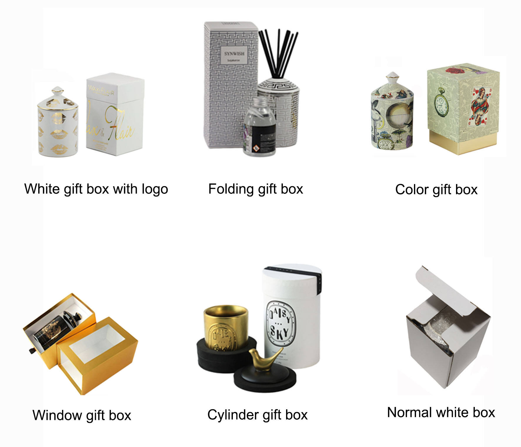 Luxury custom  ceramic porcelain candle jars and boxes small  candle containers with lids supplier