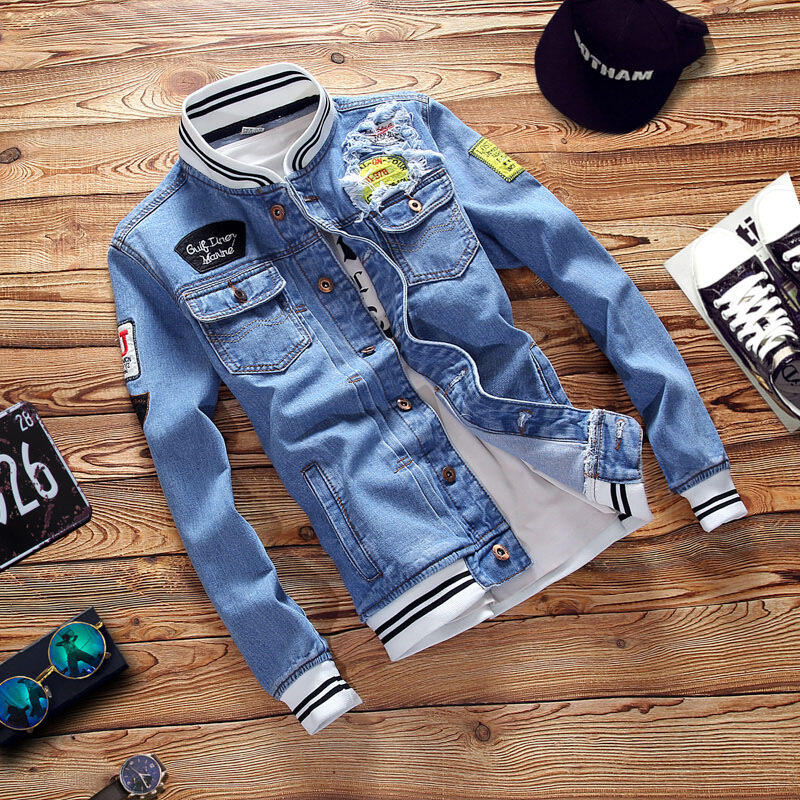Casual Slim Mens Denim Jacket Plus High Quality Cowboy Men's Spring Jean Jacket manufacture