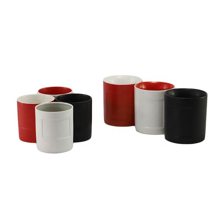 Luxury custom  ceramic porcelain candle jars and boxes small  candle containers with lids details