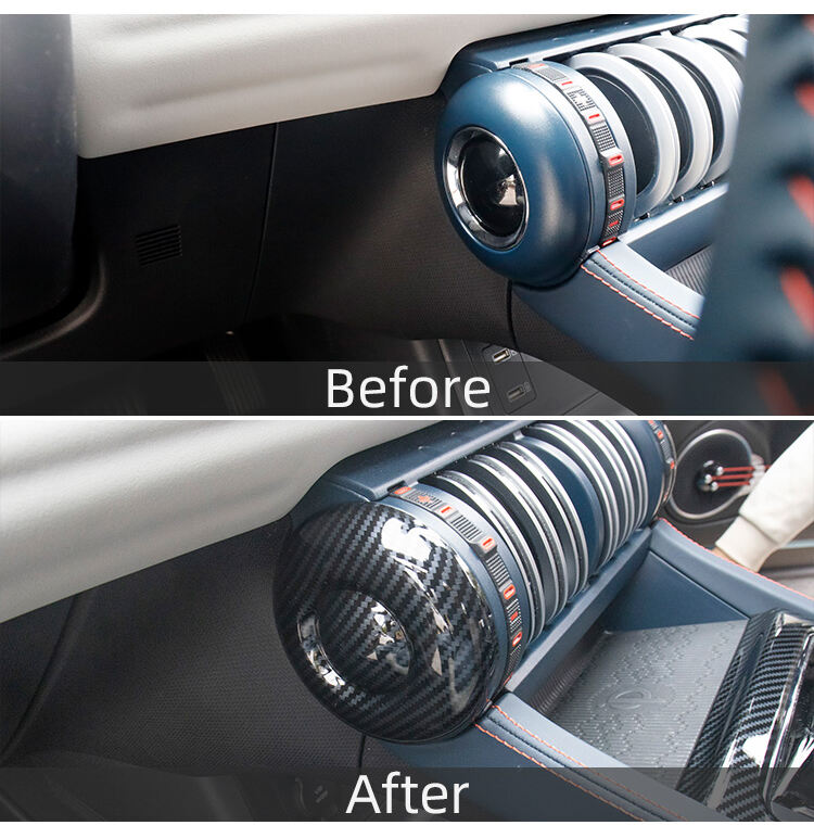 Car Interior Parts ABS Imitate Carbon High Quality Air Conditioner Vent Cover Outlet For BYD Yuan Plus ATTO 3 Accessories details