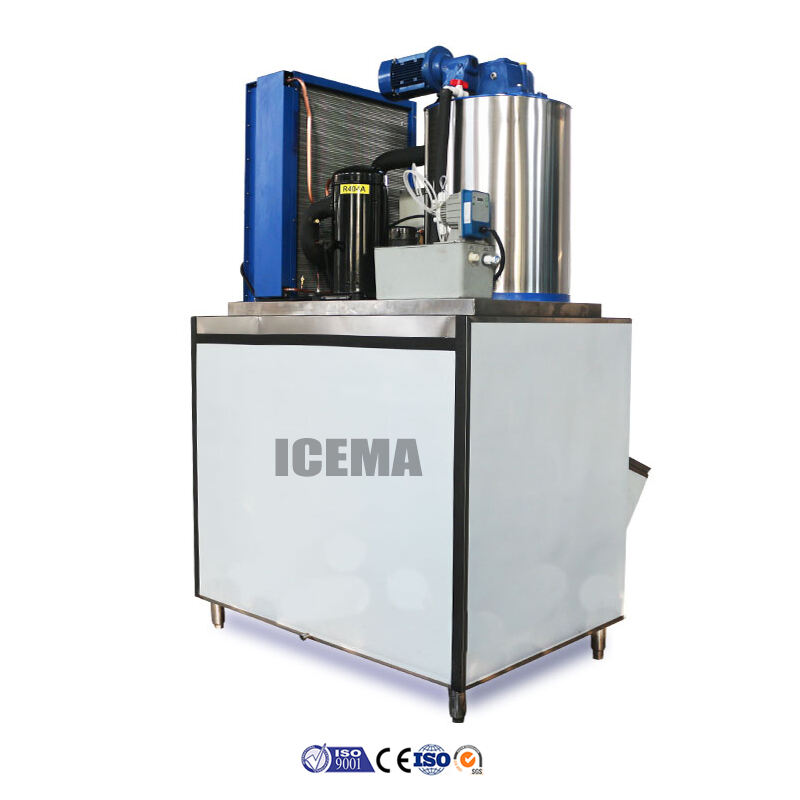 Ice Snow Flake Making Machine snow ice flake maker machine with ice storage bin details