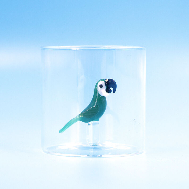 Customized High Quality Handblown Borosilicate Glass Animal Figurine Water Cups Manufacturers factory