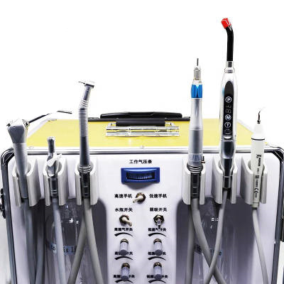 Hot sale complete set of dental mobile turbine pneumatic engraving machine with scaler dental handpiece light curing equipment supplier