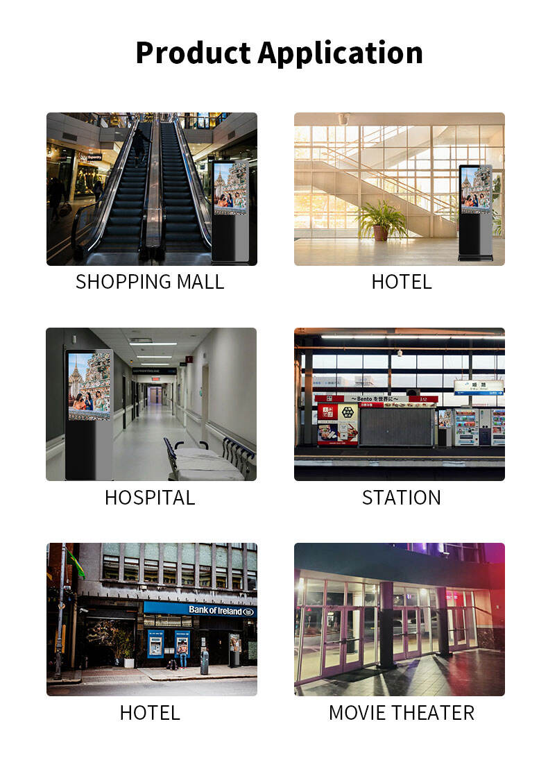 43 49 55 Inch Indoor Shopping Mall Android Floor Stand Touch Screen Display Advertising Totem Lcd Digital Signage factory