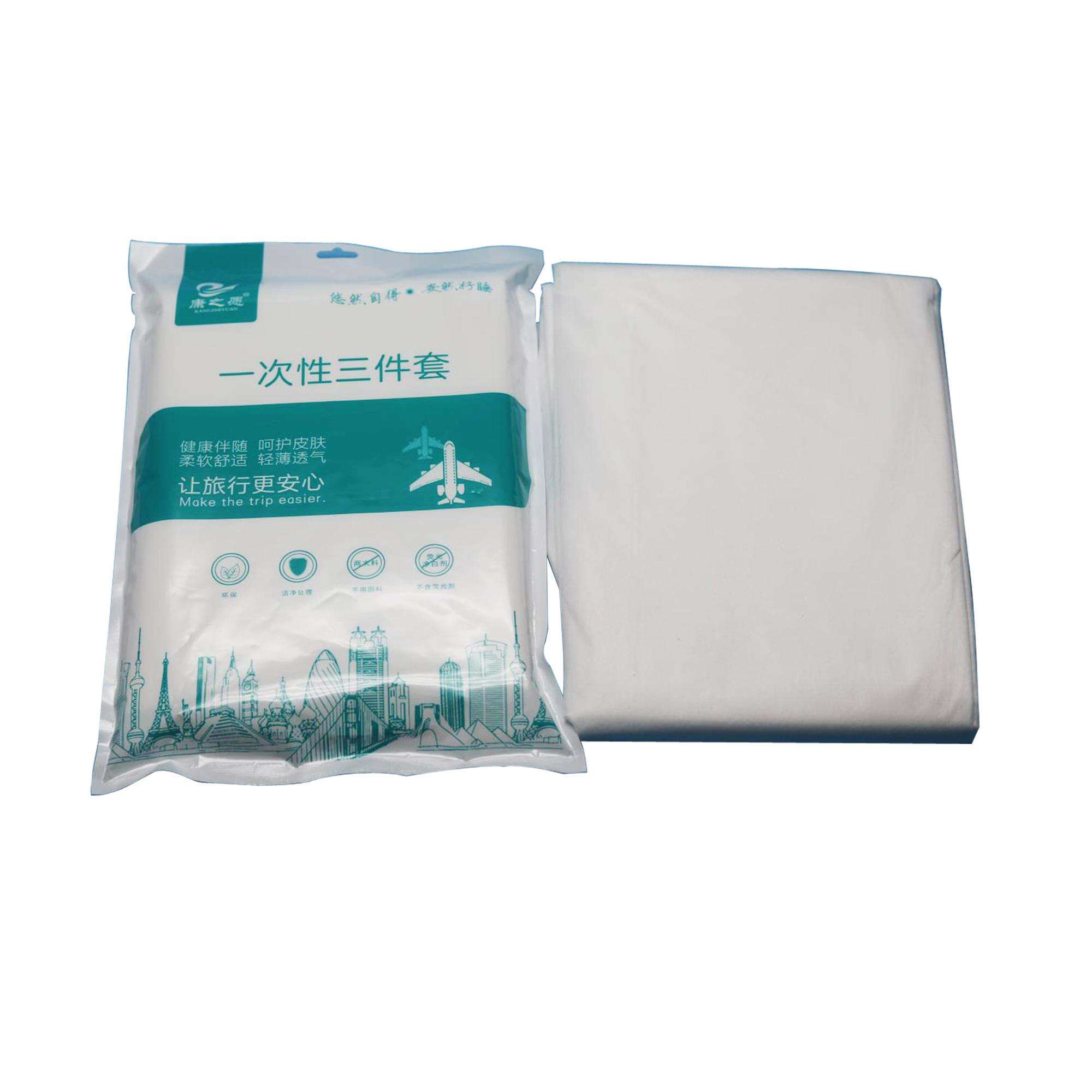 Eco-friendly Hotel Disposable 3 Products Bedding Set details