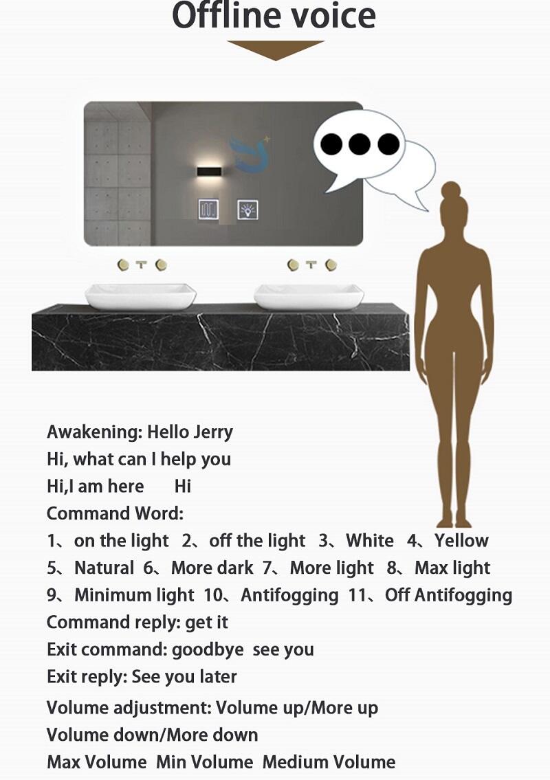 Smart Bathroom Led Lamp Dimmer Prevent Mist Switch Led Touch Sensor Switch For Voice Operable manufacture