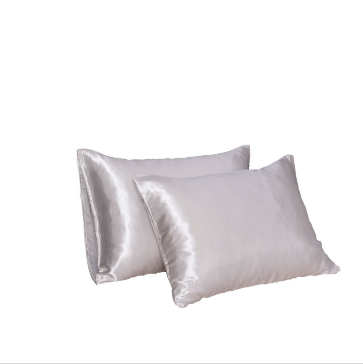 2020 Lazada hot sale Satin pillow cover 2 pcs pillowcase Amazon summer cool ice silk pillow case