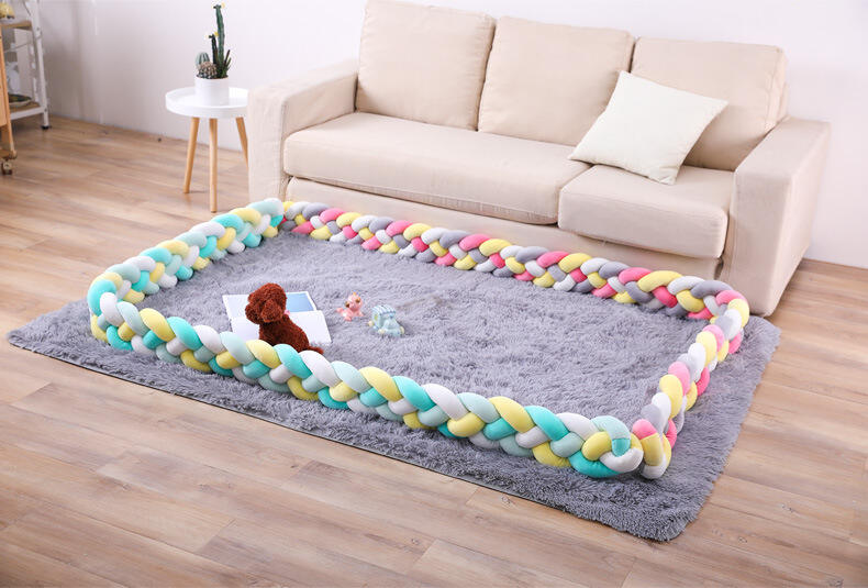 Crib bumper 1M/2M/3M Baby Bumper Bed Braid Knot Pillow Cushion Bumper for Infant Crib Protector Cot Bumper Room supplier