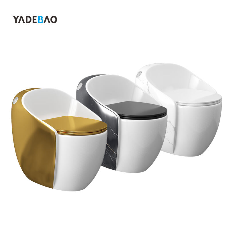 New sanitary ware one piece wc toilets floor mounted colored bathroom toilet bowl ceramic marble black toilet supplier