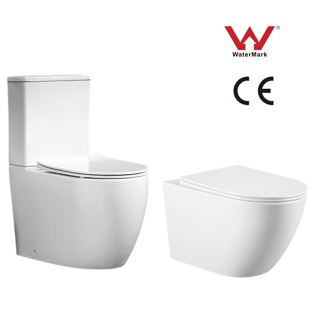 Watermark CE European Australian Toilet Bathroom Ceramic Wall Hung Toilets supplier