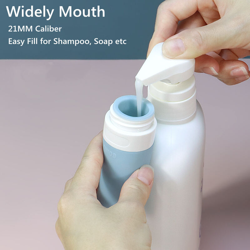 Squeeze Soft Silicone Shampoo Travel Bottle With Hair Dry Brush Head factory