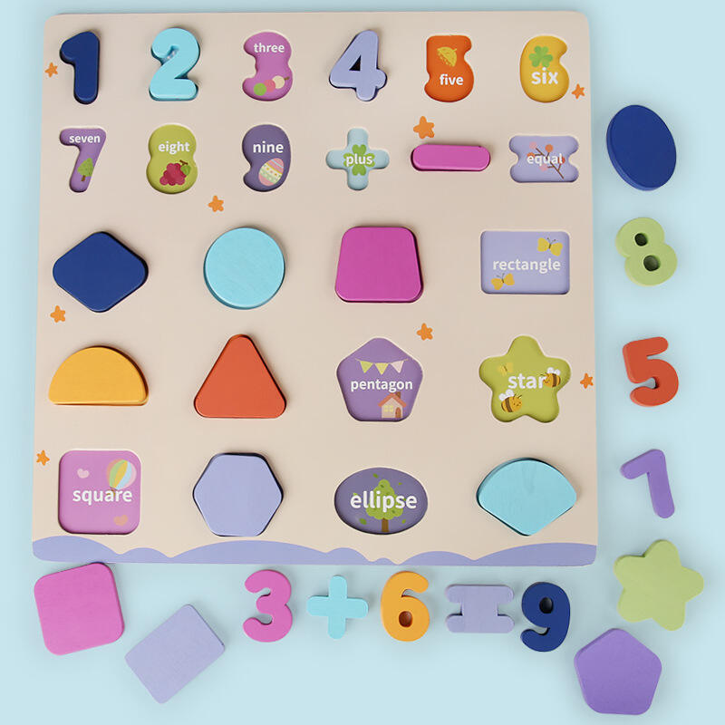 Gros enfants Forme Cognition Match En Bois 3d Puzzles Montessori Préscolaire Jouets Éducatifs D'apprentissage Pour Enfants Garçons Filles détails