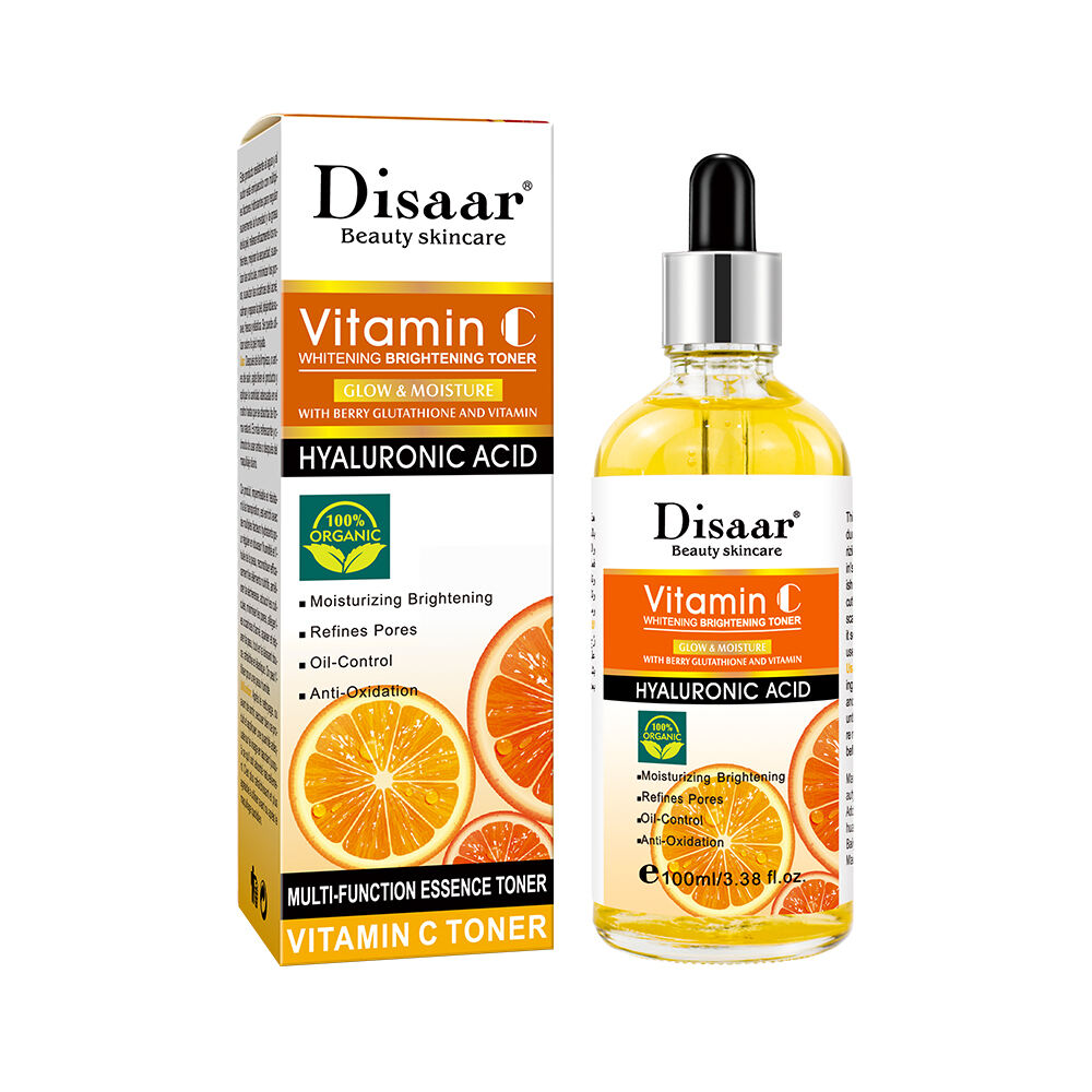 Mejor Vendido OEM Orgánico Clareador de Vitamina C Tónico Facial Hidratante con Ácido Hialurónico para el Cuidado de la Piel