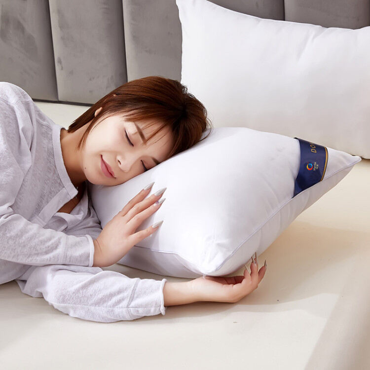 Top quality comfortable sleeping pillow for hotel and home 1000g 100% cotton pillow supplier