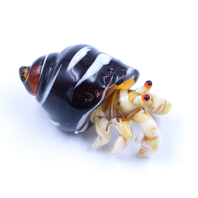 Borosilicate Sea Snail Glass Animal Figurine Hermit Crab Craft Assorted Hand Blown Manufacturers details