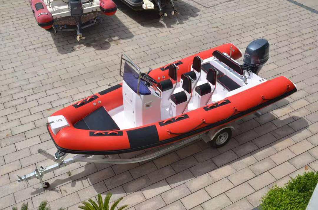 Customize 21.5ft Ocean Rib Boat Inflatable 6.5m Hydraulic Steering Center Console French Orca Hypalon Rib-650 factory