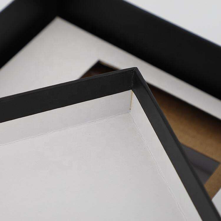 Custom Black Gift Box With Lid / Black Cardboard Box With Lid supplier
