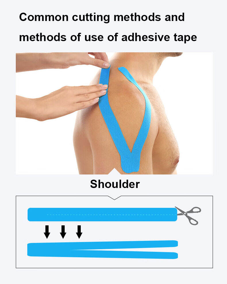 Professional Cotton Die Cut Muscle K Tape Precut Y Shape Kinesiology Tape for Sports manufacture