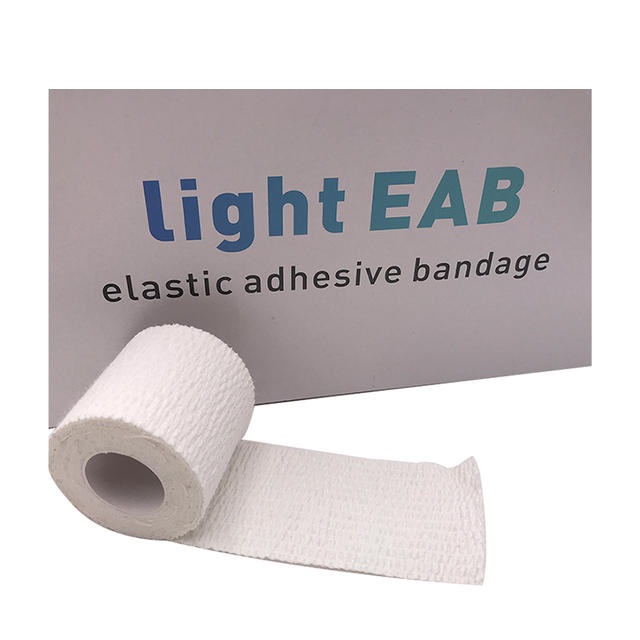 Professional OEM Cotton Fabric Lightwrap Light EAB Elastic Adhesive Bandage with printing factory