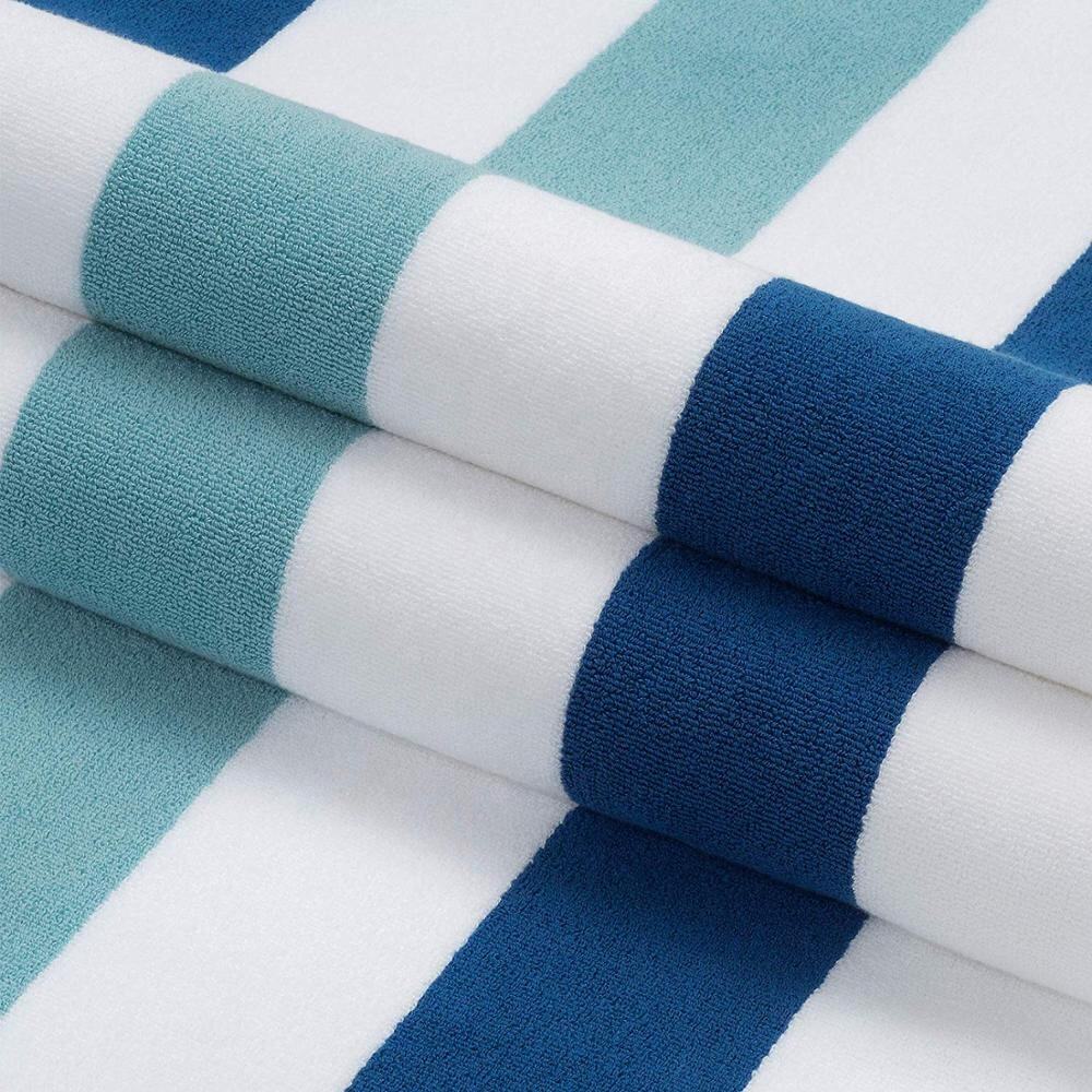 High-End 100% Cotton 600 GSM Jacquard Bath Towel Custom Beach Sheet with round Pattern Quick Dry Home Bath Striped Towel factory