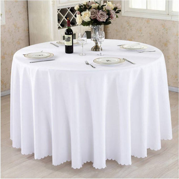 Luxury custom low price table cover printed logo polyester round table cover cloths supplier