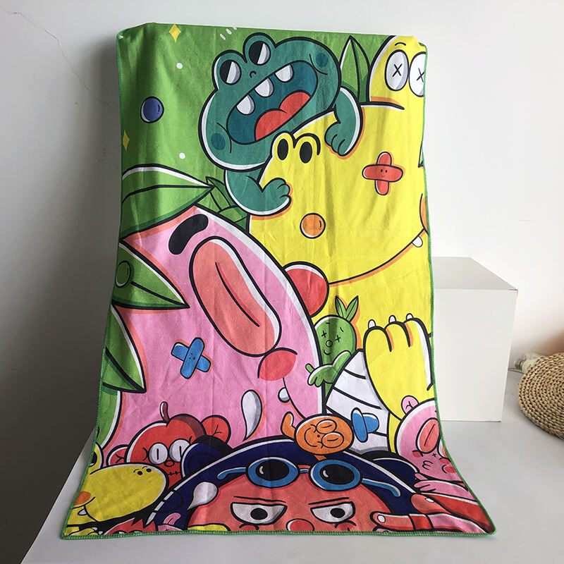 Cheap Wholesale Beach Promotion Logo Towel Reactive Printed Microfiber 70*140cm 250g Beach Towel factory