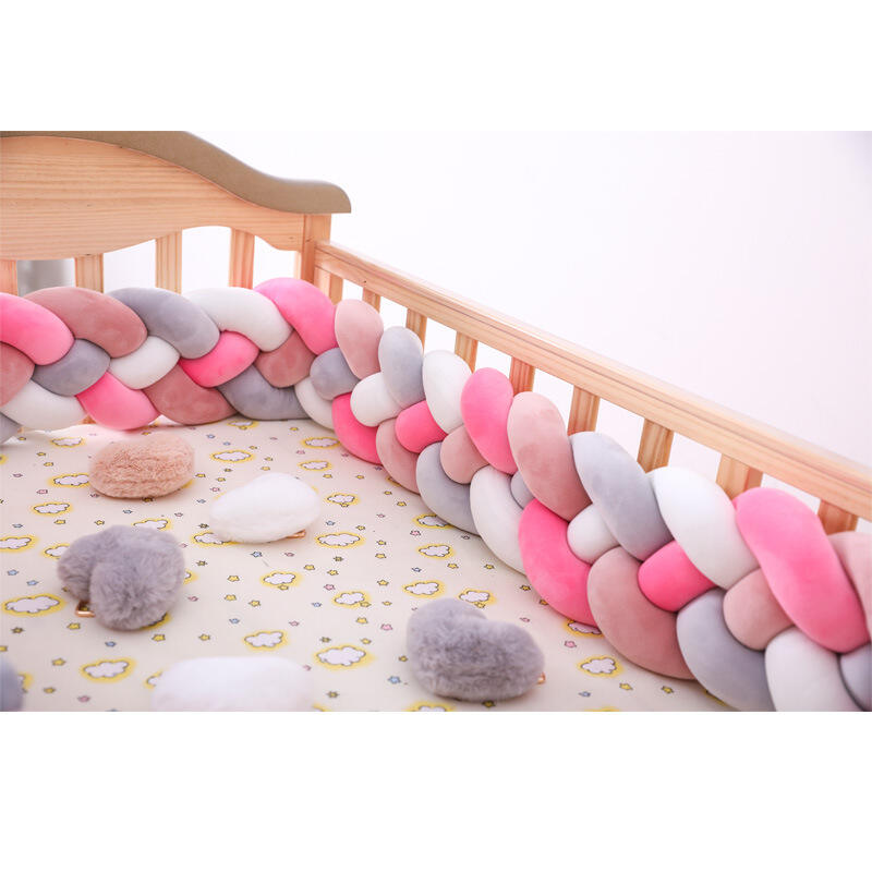 Crib bumper 1M/2M/3M Baby Bumper Bed Braid Knot Pillow Cushion Bumper for Infant Crib Protector Cot Bumper Room manufacture