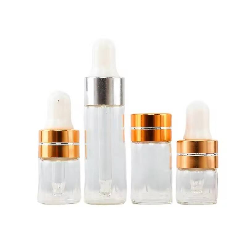 Vial glass Bottle Amber Essence Bottles Small Capacity Dropper /screw up packaging container Wholesale details