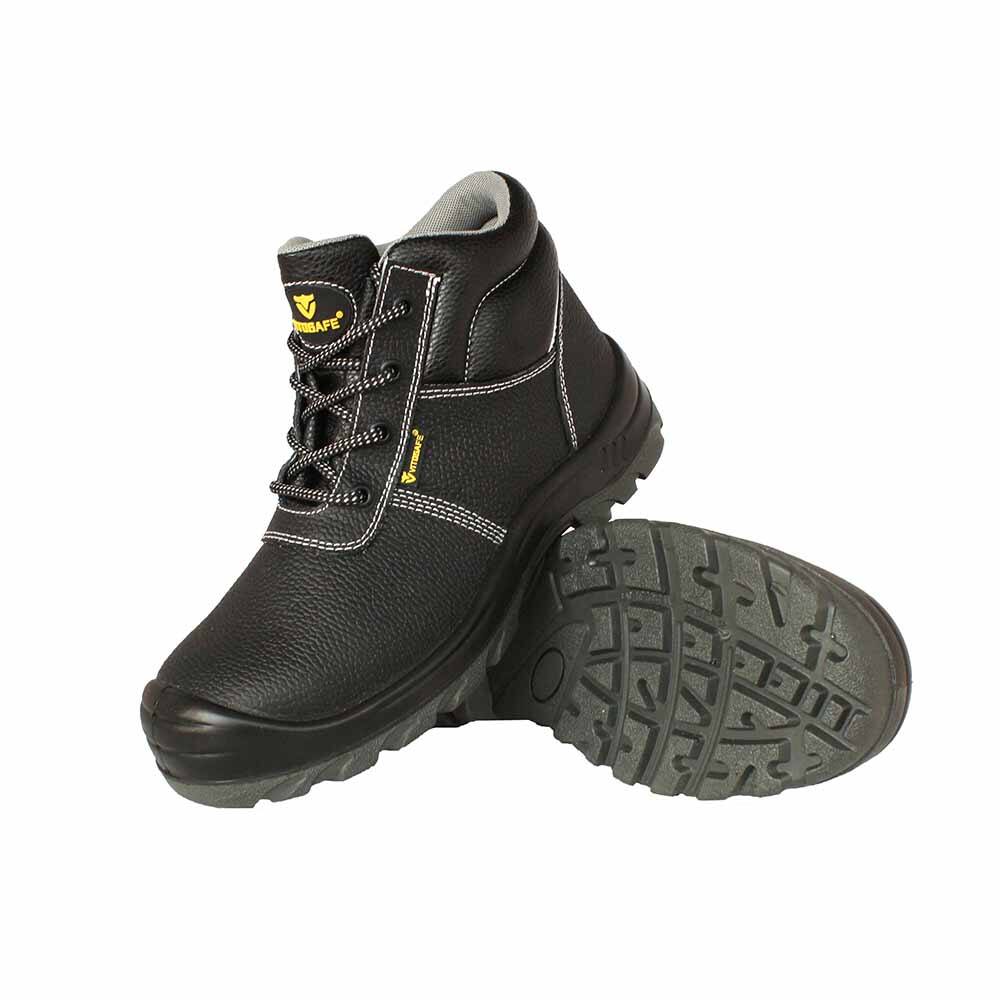 High Quality Comfortable Genuine Leather Oil Resistant Lightweight Work Boots Safety Shoes for Men factory