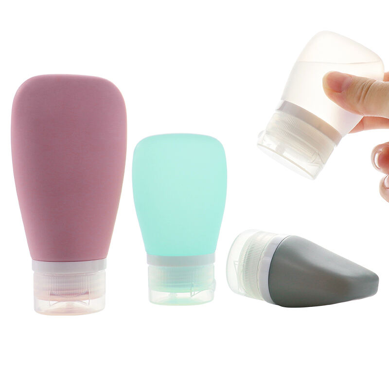 Silicone Reusable Lotion Travel Size Squeeze Bottle 30ml 60ml 90ml