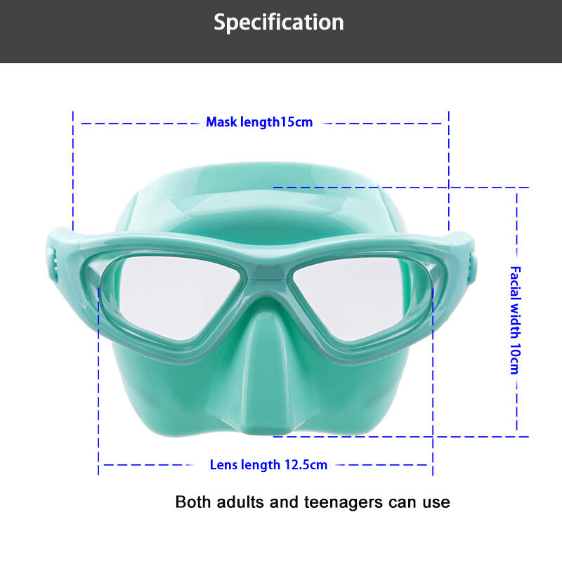 Aloma Popular silicone PC lens light free diving gear equipment Low volume freediving mask manufacture