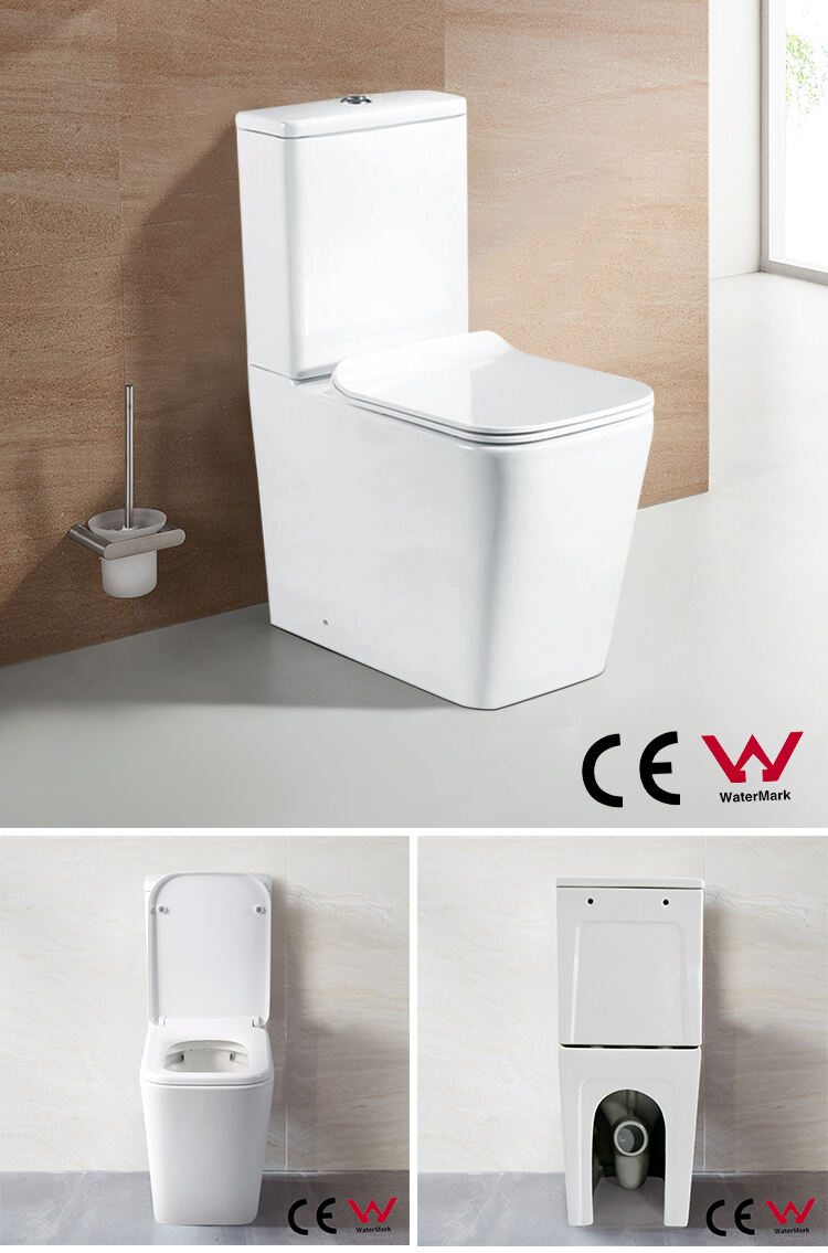 Watermark CE Rimless Washdown Water Closet P-trap 180MM WC Commode Ceramic Bathroom Waterless Two-Piece Toilets details