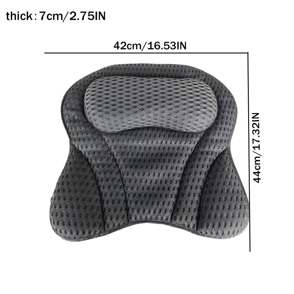 4D Air Mesh Thick Soft Bathtub Pillow Back Neck Support Pillow, Spa Cushion for Tub Relaxing Headrest Bath Pillow manufacture