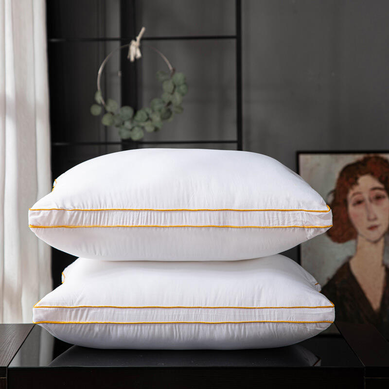 New arrival skin-friendly hotel polyester pillow 1000 gram with handbag factory