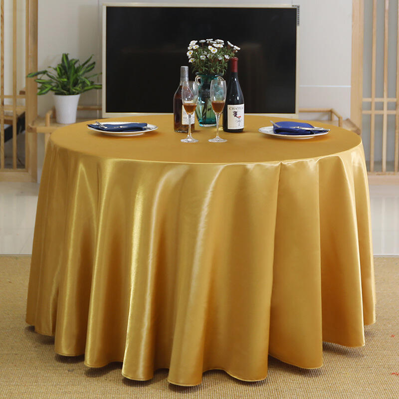 Luxury custom low price table cover printed logo polyester round table cover cloths manufacture