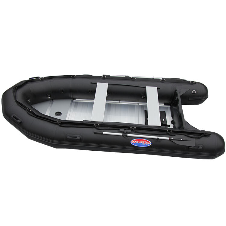 CE 3.9m Aluminium Floor Inflatable Boat Sport Fishing Boats ZB-390 with Outboard Motor details