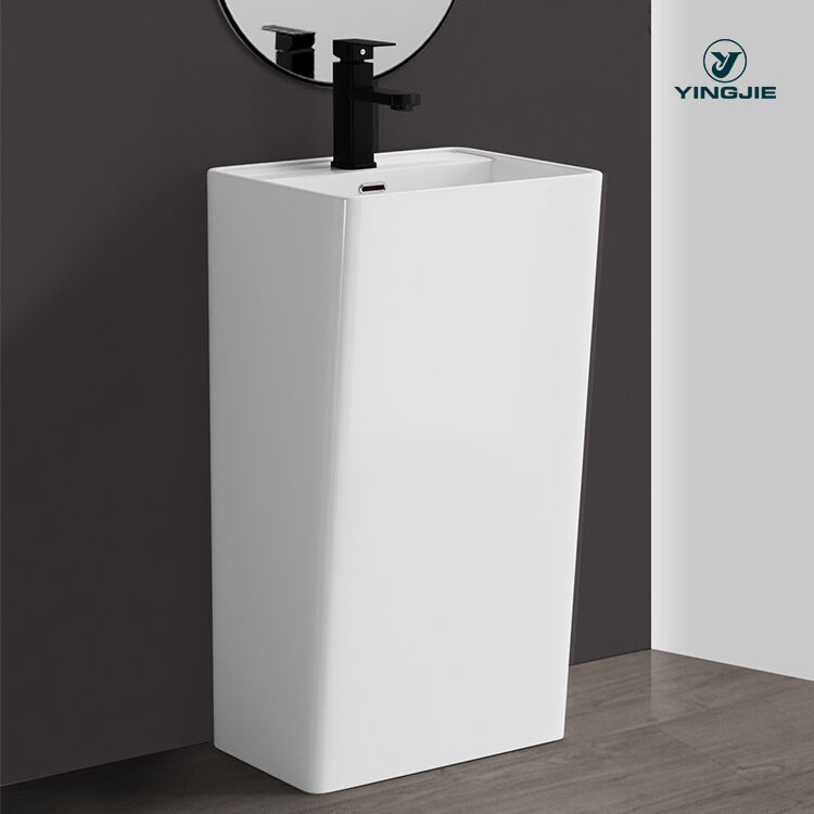 ceramic modern style sanitary ware made in china big freestanding basin for bathroom