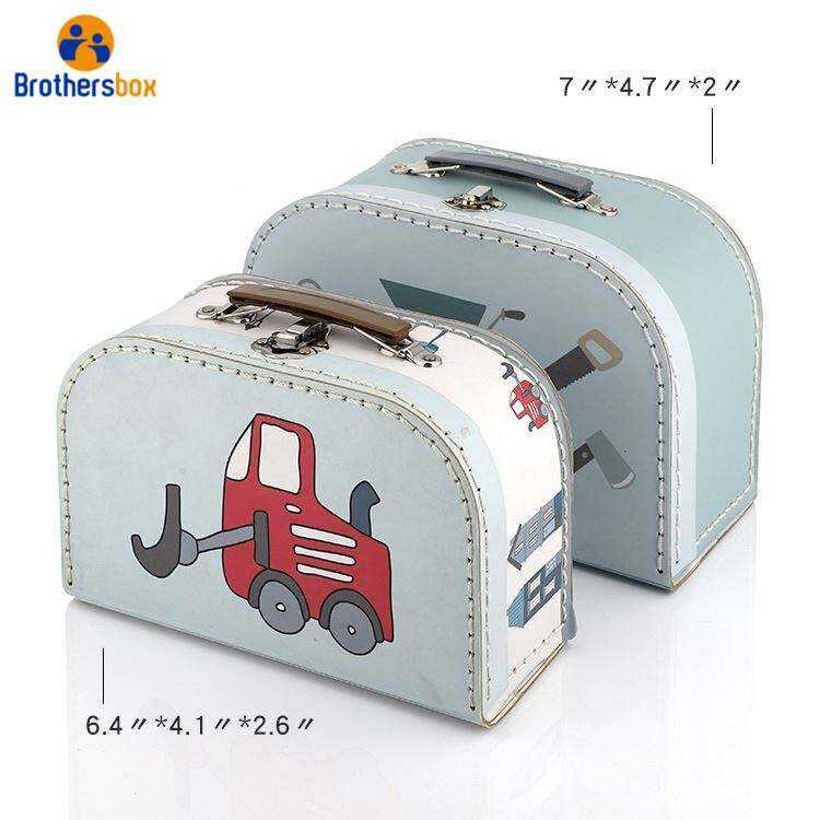 Mini Suitcase Storage Box / Custom Suitcase Gift Paper Box supplier