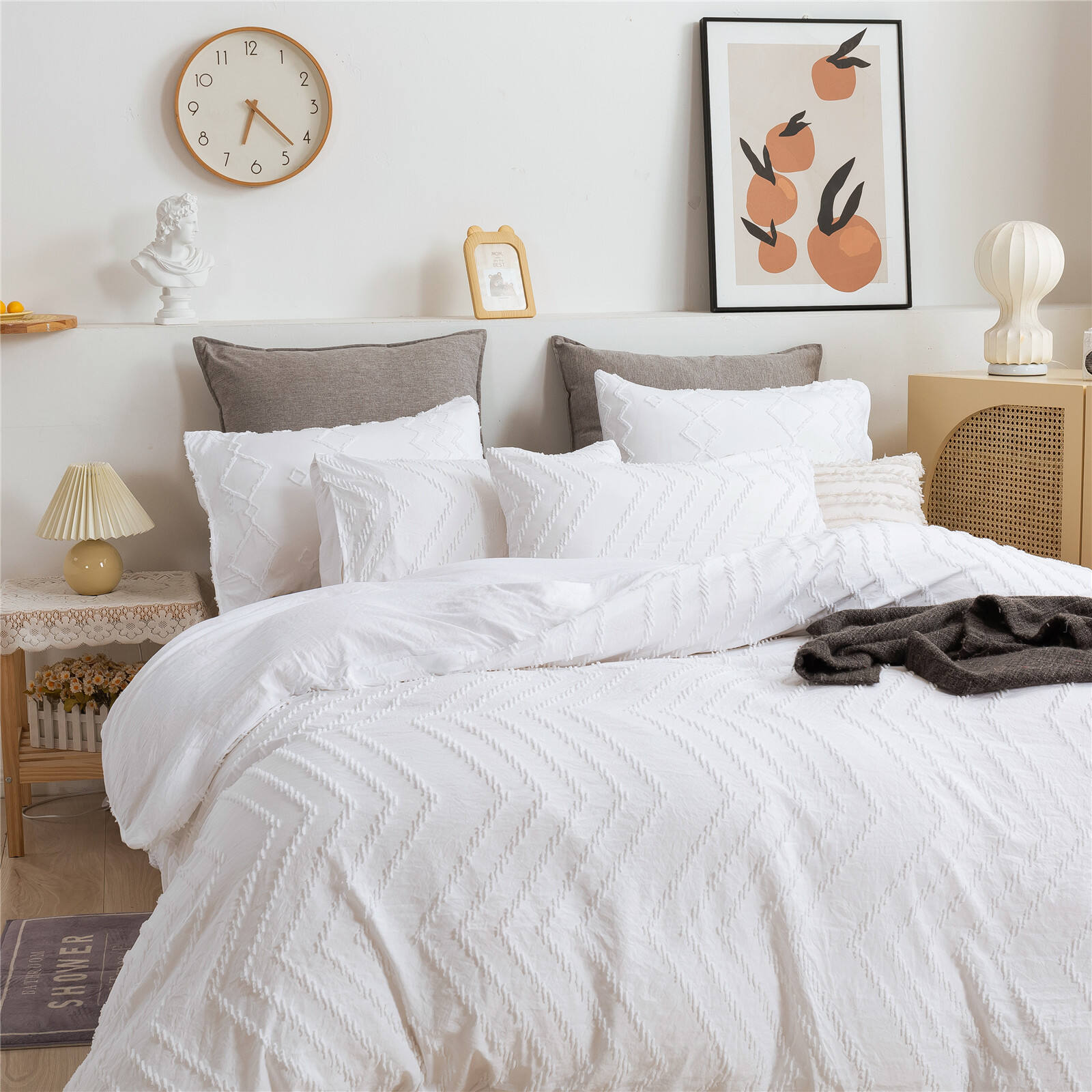 Wholesale solid small MOQ duvet comforter cover set