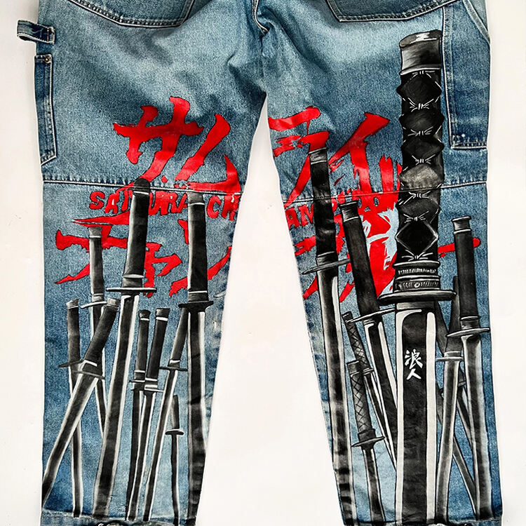 DiZNEW Custom Wholesale Digital Loose All Over Designer Print Jeans supplier