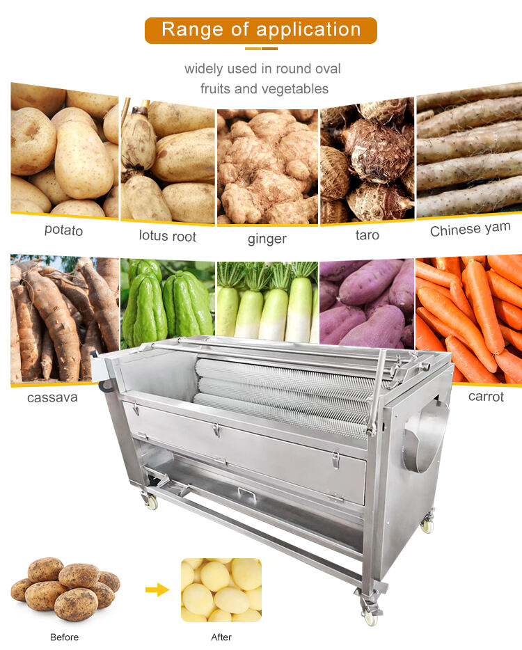 LOMKIA Potato Ginger Washing Machine Brush Roller Carrot  Potato Turmeric Yam Brush Roller  Washing Peeling Machine details