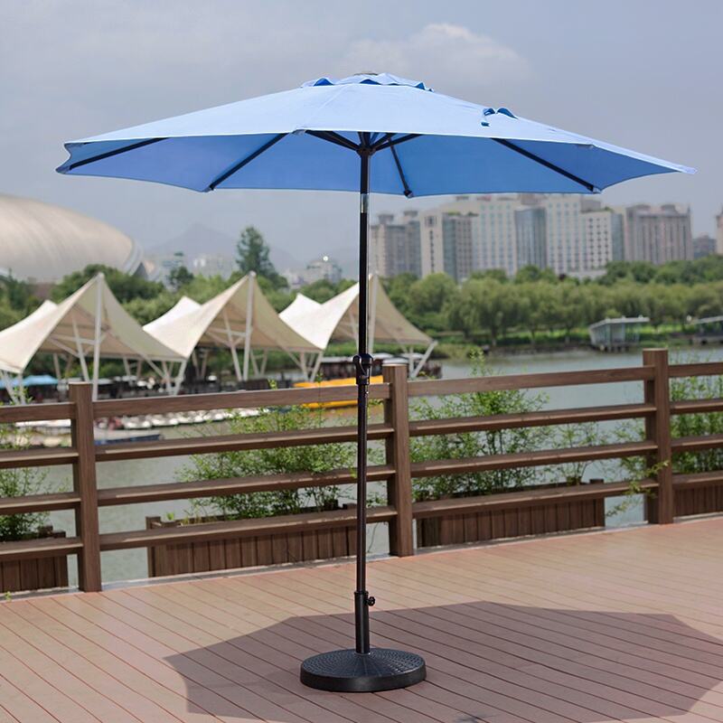 Ready to Ship In Stock 9ft Restaurant Commercial Patio Umbrellas Outdoor Parasol Garden Cafe Terrace Sunshade Macrame Umbrella manufacture