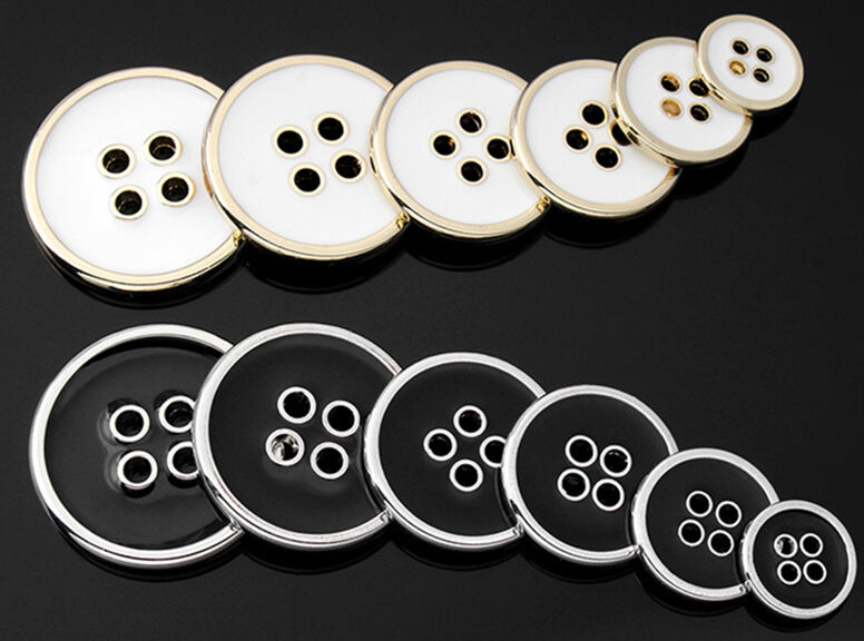 4 hole metal button