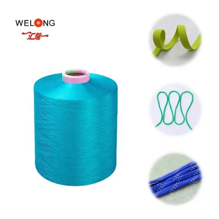 WELONG 100% polyester yarn High Quality Filament Polyester Yarn 20/2  DTY 100% Polyester Durable Colorfast Brilliant Shine manufacture