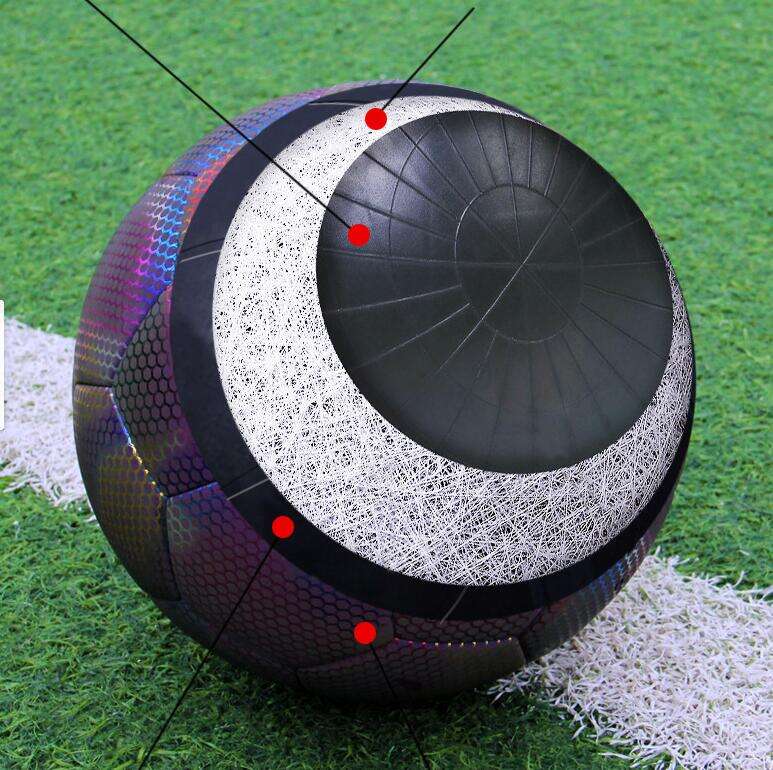 Custom Logo Reflective Soccer Ball Luminous Night Glow Footballs Size 5 glow soccer ball factory