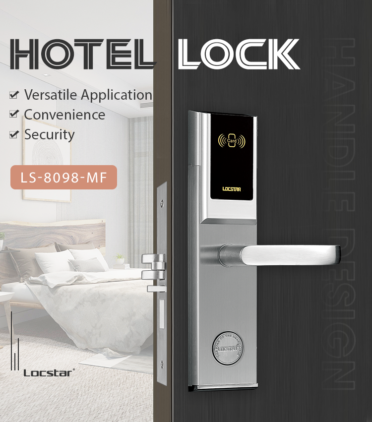 Дэталі Locstar Door Electronic Card System Swipe Portable Security Hotel Lock